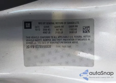 2014 Chevrolet Camaro 1Lt from USA, damaged, VIN 2G1FB1E37E9180838